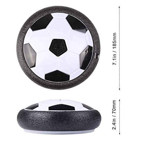 RC TECNIC Balón de Fútbol Flotante Hoverball con Luces Led | Juego Pelota Air Football Deslizante con Espuma | Juguetes para Niños Interior y Exterior