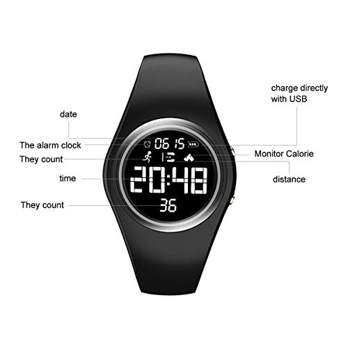 RCruning-EU Pulsera Actividad Impermeable IP68 Fitness Smartwatch Tracker Contador de Pasos, Contador de Calorías,Distancia niños Mujer Hombre - Non-Bluetooth Non-App