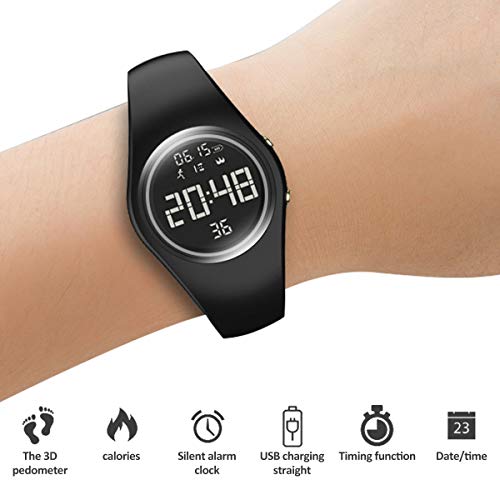 RCruning-EU Pulsera Actividad Impermeable IP68 Fitness Smartwatch Tracker Contador de Pasos, Contador de Calorías,Distancia niños Mujer Hombre - Non-Bluetooth Non-App