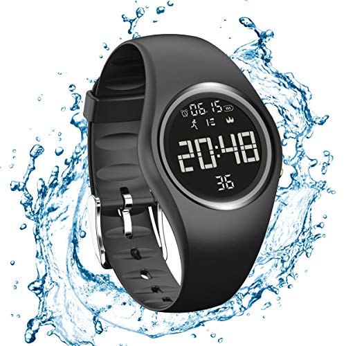 RCruning-EU Pulsera Actividad Impermeable IP68 Fitness Smartwatch Tracker Contador de Pasos, Contador de Calorías,Distancia niños Mujer Hombre - Non-Bluetooth Non-App