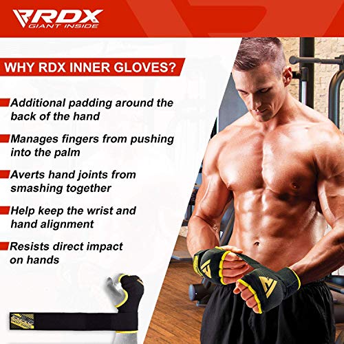 RDX Cajas elástico 340,19 MMA Boxbandagen - Guantes Vendas Pulgar correa, Naranja, tamaño small