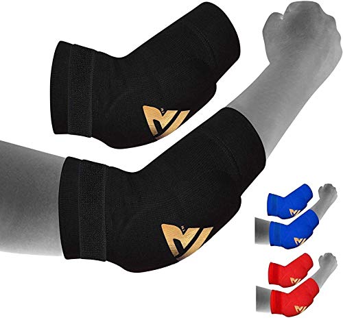 RDX - Codera para MMA, deportes de contacto, musculación o tendinitis, color negro, tamaño medium