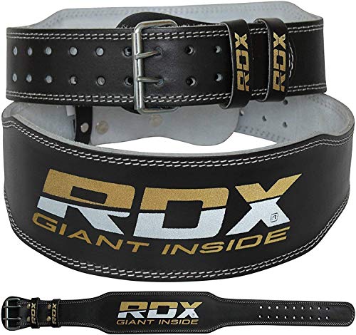 RDX Gimnasio Cinturón Cuero 4" Musculacion Peso Cinturones Pesas Entrenamiento Levantamiento