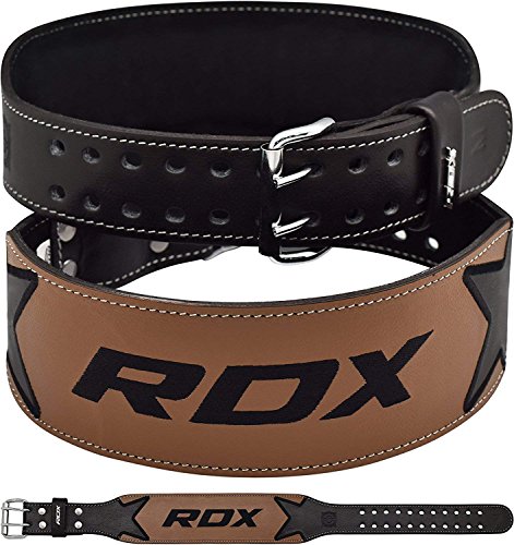 RDX Gimnasio Cinturón Cuero 4" Musculacion Peso Entrenamiento Cinturones Pesas Levantamiento