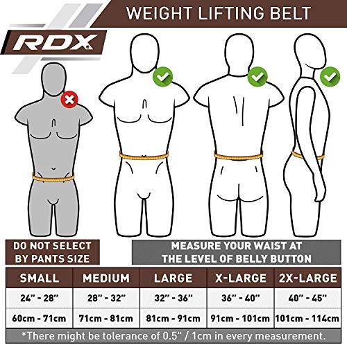 RDX Gimnasio Cinturón Cuero 6" Musculacion Peso Entrenamiento Cinturones Pesas Levantamiento