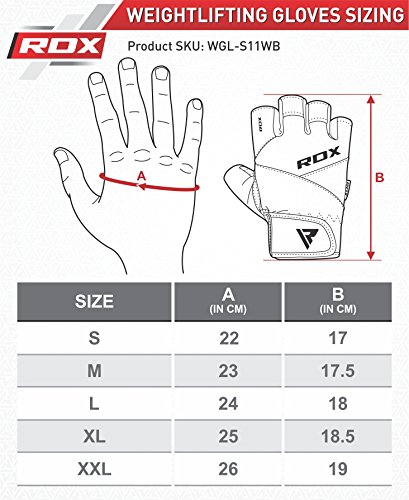 RDX Guantes Gimnasio Fitness Musculacion Culturismo Gym Levantamiento de Pesas Entrenamiento Halterofilia Powerlifting Antideslizante Workout Deportivos Weightlifting Gloves