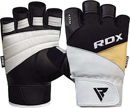 RDX Guantes Gimnasio Fitness Musculacion Culturismo Gym Levantamiento de Pesas Entrenamiento Halterofilia Powerlifting Antideslizante Workout Deportivos Weightlifting Gloves