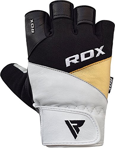 RDX Guantes Gimnasio Fitness Musculacion Culturismo Gym Levantamiento de Pesas Entrenamiento Halterofilia Powerlifting Antideslizante Workout Deportivos Weightlifting Gloves