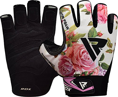 RDX Guantes Gimnasio Mujer Fitness Culturismo Musculacion Gym Levantamiento de Pesas Entrenamiento Halterofilia Deportivos Workout Powerlifting Chica Antideslizante Weightlifting Gloves