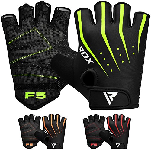 RDX Guantes Gimnasio Pesas Musculacion Fitness Entrenamiento Transpirable Powerlifting Ejercicio de Entrenamiento de Soporte de muñeca