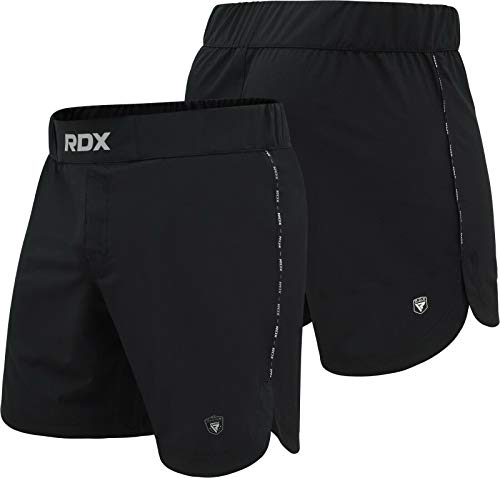 RDX MMA Pantalones para Entrenamiento y Kickboxing - Cortos para Artes Marciales, Grappling, Sparring, Boxeo, Cage Fight - Shorts para BJJ, Muay Thai, Gimnasio Fitness y Deportivos de Combate