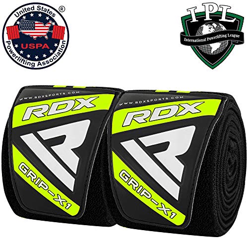 RDX Rodillera Gimnasio rodilla cincha para Levantamiento de pesas | Aprobado por IPL y USPA | Rodilleras Soporte para Powerlifting, Musculación Entrenamiento, Gimnástico, Bodybuilding, Fitness Deporte