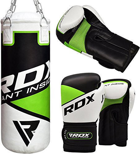 RDX Saco de Boxeo Niños Relleno MMA Muay Thai Kick Boxing Artes Marciales con Guantes Entrenamiento Junior Punching Bag