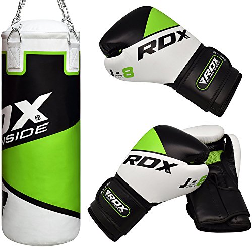 RDX Saco de Boxeo Niños Relleno MMA Muay Thai Kick Boxing Artes Marciales con Guantes Entrenamiento Junior Punching Bag