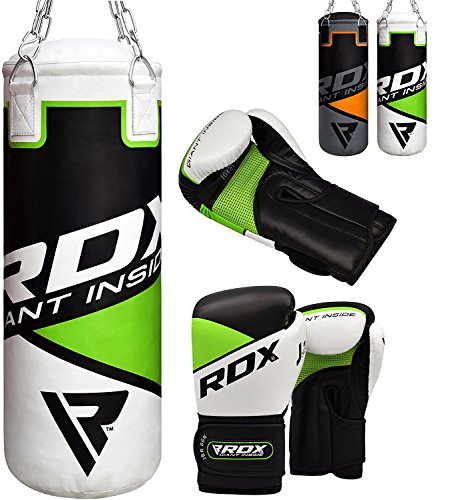 RDX Saco de Boxeo Niños Relleno MMA Muay Thai Kick Boxing Artes Marciales con Guantes Entrenamiento Junior Punching Bag