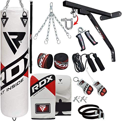 RDX Saco de Boxeo Relleno MMA Muay Thai Kick Boxing Artes Marciales con Soporte Pared Cadena Guantes 17PC 4FT 5FT Punching Bag