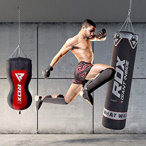 RDX Saco de Boxeo Relleno MMA Muay Thai Kick Boxing Artes Marciales con Soporte Pared Cadena Guantes 8PC 4FT 5FT Punching Bag