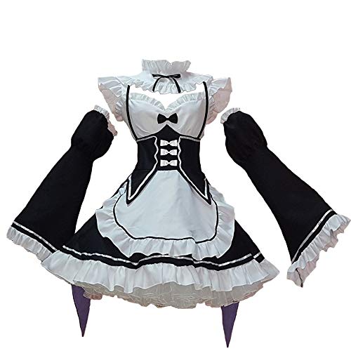 Re: Zero Disfraz de Cosplay Rem Ram Halloween Carnaval Traje de Cosplay Re: Zero - Iniciando la Vida en Otro Mundo Anime Twin Maid Rem/Ram Lolita Disfraz