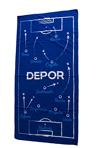 Real Club Deportivo de La Coruña Toadep Toalla, Azul/Blanco, Talla Única