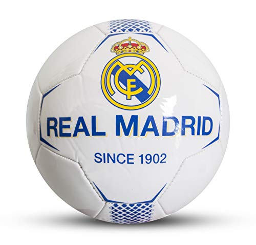 Real Madrid - Balón de fútbol Infantil, Color Blanco, Talla 5