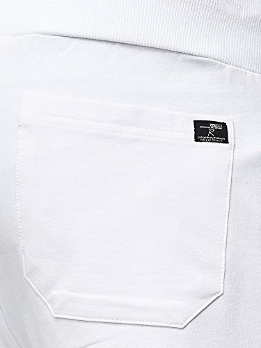 Red Bridge Pantalón Corto Casual de Verano para Hombre Impresión Bermuda Shorts Blanco