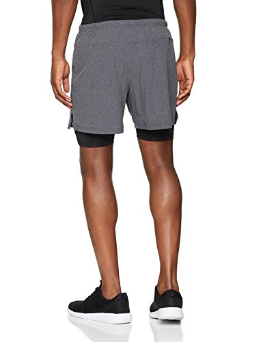 Reebok 2-1 Short Pantalón Corto, Hombre, Negro (Negro), 2XL