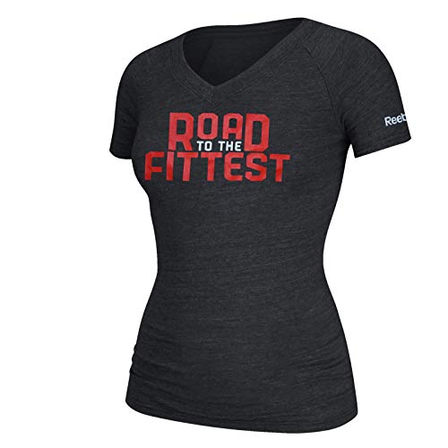 Reebok 2011 Crossfit Games Road to The Fittest Women's Black V-Neck Tri-Blend T-Shirt