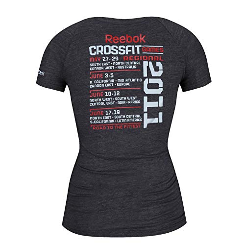 Reebok 2011 Crossfit Games Road to The Fittest Women's Black V-Neck Tri-Blend T-Shirt