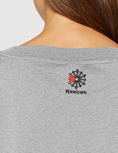 Reebok AC Cropped tee Camiseta, Mujer, brgrin/Blanco, L