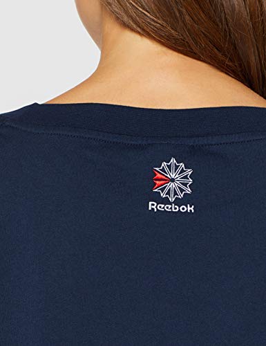 Reebok AC Cropped tee Camiseta, Mujer, Maruni/Blanco, 2XS