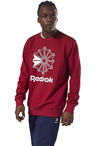 Reebok AC Ft Big Starcrest Crew Sudadera, Hombre, crared, M