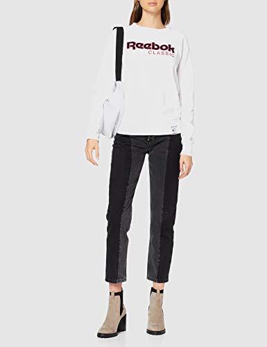 Reebok AC Iconic FL Crew Sudadera, Mujer, Blanco, S