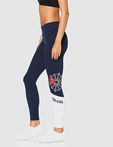 Reebok AC Logo Legging Mallas, Mujer, Maruni, 2XS