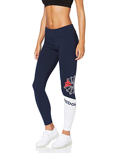 Reebok AC Logo Legging Mallas, Mujer, Maruni, 2XS