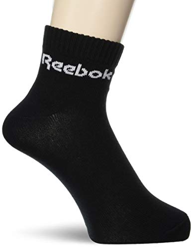 Reebok Act Core Ankle Sock 3P Calcetines, Unisex Adulto, Negro, L