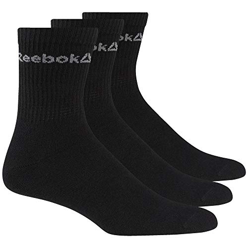 Reebok Act Core Crew Sock 3P Calcetines, Unisex Adulto, Negro/Negro/Negro, 39/42