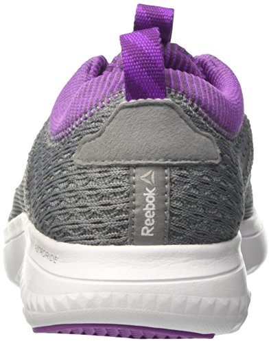 Reebok Astroride Run Fire, Zapatillas de Running para Mujer, Gris (Flint Gry/Alloy/VCS Violet/Aubergine/Wht), 37 EU