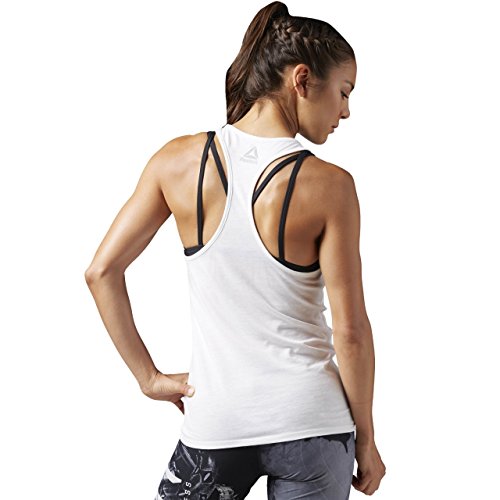 Reebok BJ9262, Camiseta de Tirantes Para Mujer, Blanco (Chalk), X-Small