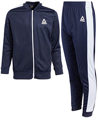 Reebok Boys 2-Piece Athletic Tracksuit Set with Zip Up Jacket and Jog Pants