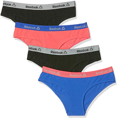 Reebok Braguita deportiva para Mujer, Multicolor, Large (pack de 4)