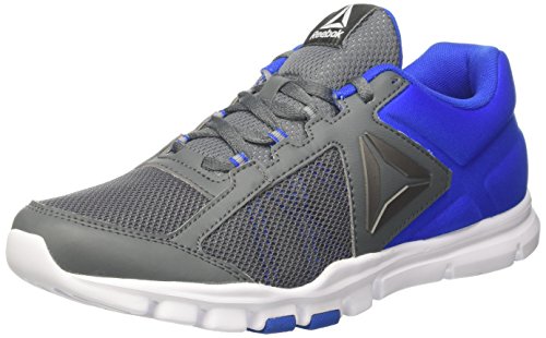 Reebok Bs8031, Zapatillas de Deporte para Hombre, Gris (Alloy/Vital Blue/White), 45 EU