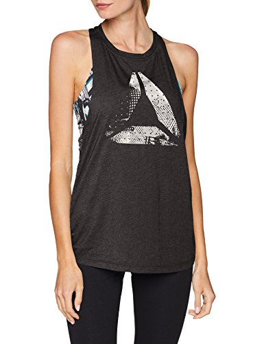 Reebok Burnout Tank Camiseta, Mujer, Negro (Negro), L