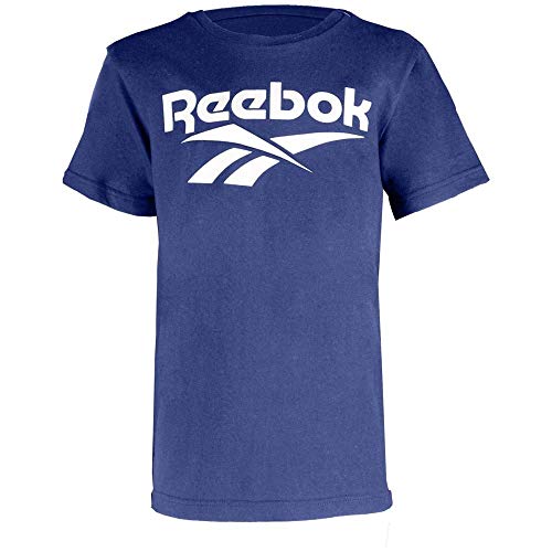 Reebok Camiseta Big Vector Stacked Logo, Niños, Navy, S