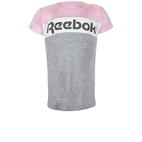 Reebok Camiseta Lit Color Blocked, Light Heather Grey, 4/5, Unisex niños, Gris, 4-5 años