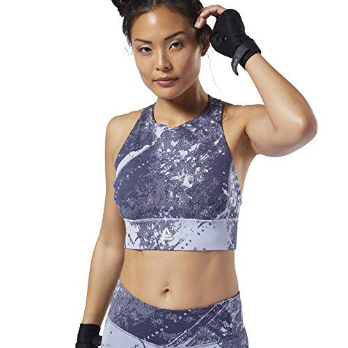 Reebok Cbt Jacquard Bralette Sujetador Deportivo, Mujer, Denim Dust, S