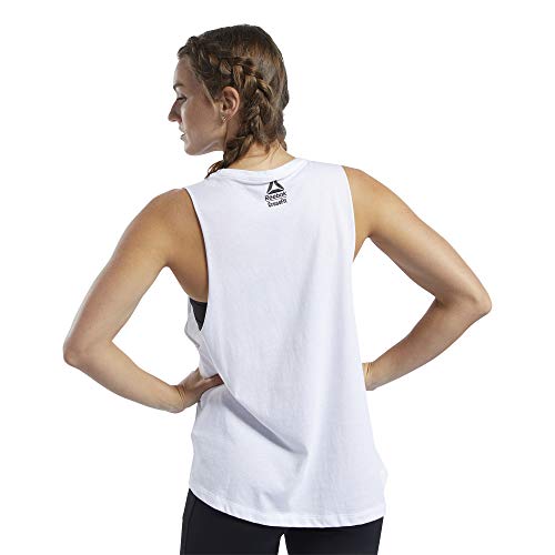 Reebok CF Excellence Is Obvious Muscle Tank Camiseta sin Mangas, Mujer, Blanco (White), M