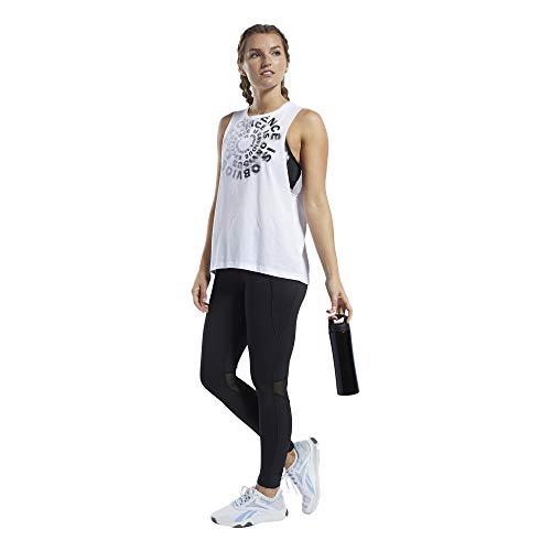 Reebok CF Excellence Is Obvious Muscle Tank Camiseta sin Mangas, Mujer, Blanco (White), M