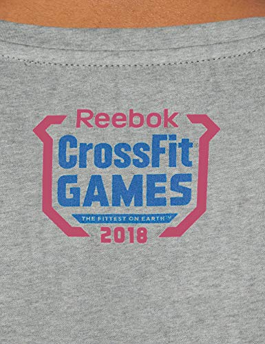 Reebok CF Games Fittest On Earth Camiseta, Mujer, Gris (brgrin), M