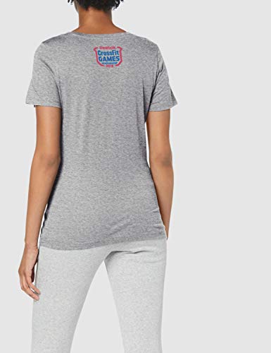 Reebok CF Games Fittest On Earth Camiseta, Mujer, Gris (brgrin), XS