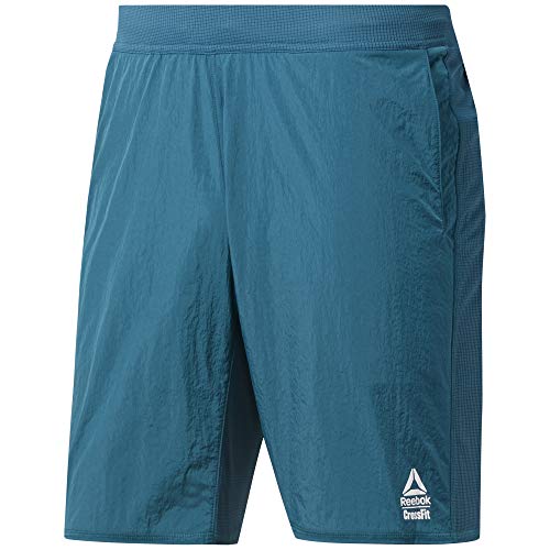 Reebok CF Hybrid Short-Knit Woven Pantalón Corto, Hombre, Heritage Teal, M